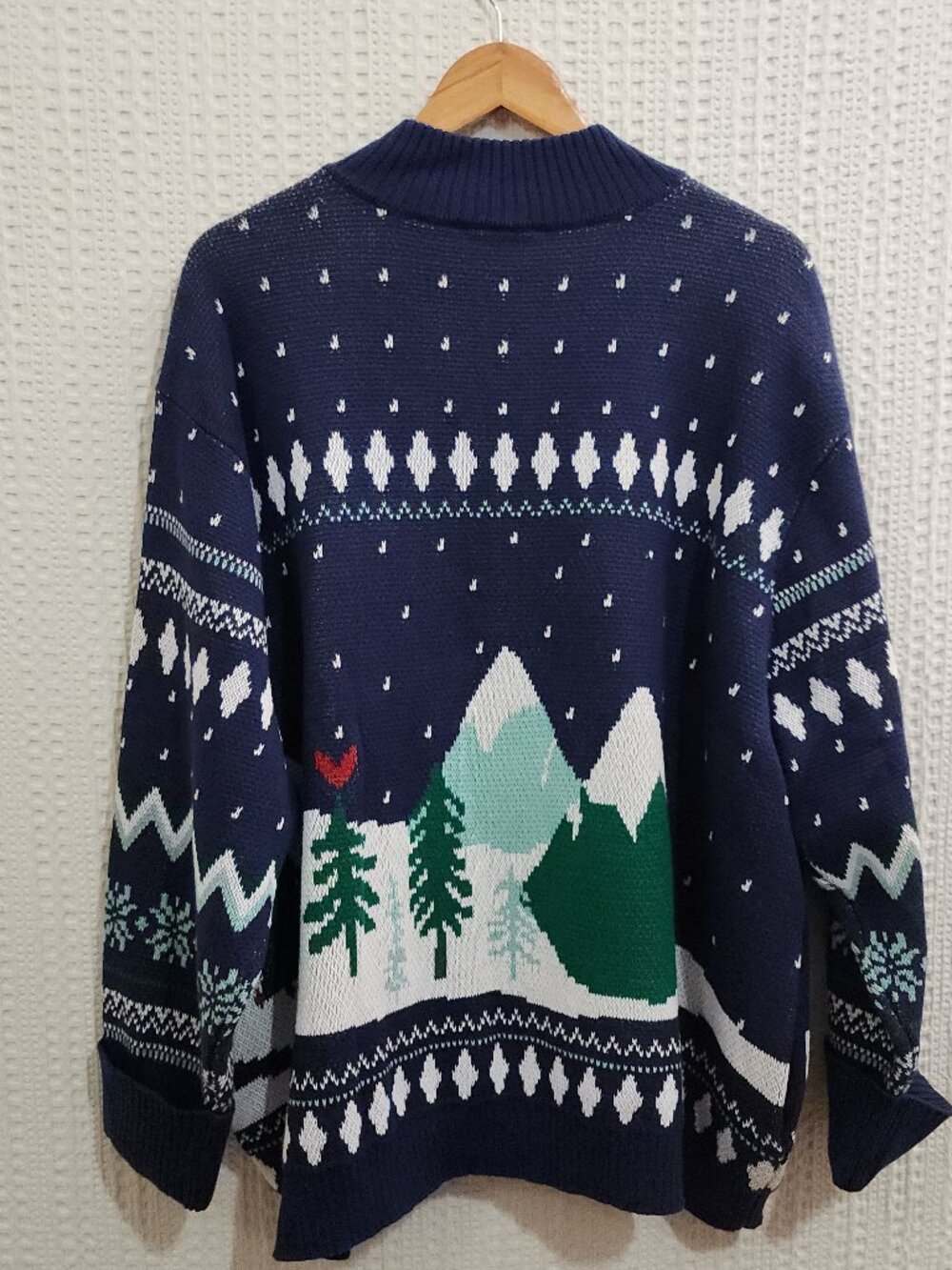 Coldwater Creek Women's Plus Size Scenic Holiday Christmas Zip Up Sweater 3X - Picture 2 of 14